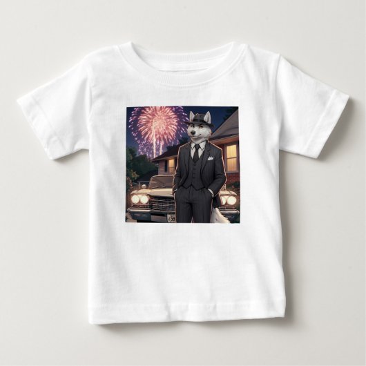 ドン・ルポ・カニーノ "7月4日" ベビーTシャツ (正面)