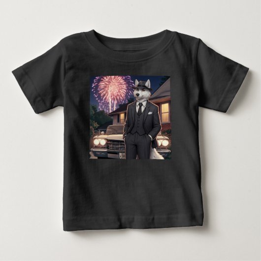 ドン・ルポ・カニーノ "7月4日"  ベビーTシャツ (正面)