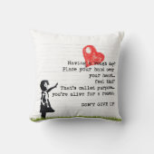 ドン't 与え Up勇気付けられる引用文 クッション (正面)