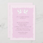 ドヴス宗教招待状ピンク 招待状 (正面/裏面)