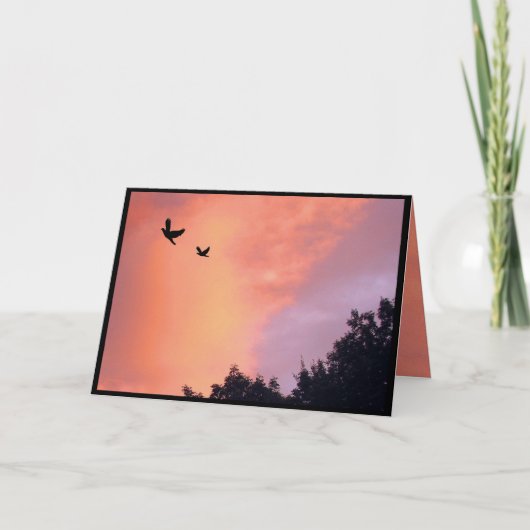 ドヴズアットサンセット誕生日 カード (正面)