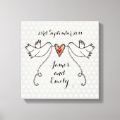 ドヴパーソナライズされたャバス写真結婚ズギフト キャンバスプリント (正面)