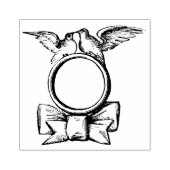 ドヴ結婚ズリングや輪&ボウヴィンテージラバーアートスタンプ ラバースタンプ (インプリント)