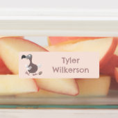 ドーおもしろいドの鳥のパーソナライズされた漫画 ラベル (貼付)