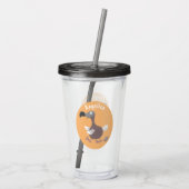 ドーおもしろいドバードマンガイラストレーション アクリルタンブラー (裏面)