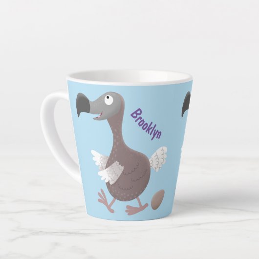 ドーおもしろいドバードマンガイラストレーション カフェラテマグ (左アングル)