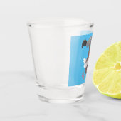 ドーおもしろいドバードマンガイラストレーション ショットグラス (左)