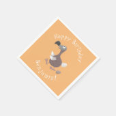 ドーおもしろいドバードマンガイラストレーション スタンダードカクテルナプキン (角)