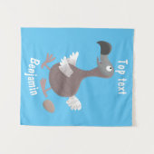 ドーおもしろいドバードマンガイラストレーション タペストリー (正面(横))