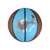 ドーおもしろいドバードマンガイラストレーション ミニバスケットボール (縦)