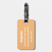 ドーおもしろいドバードマンガイラストレーション ラゲッジタグ (裏面縦)