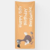 ドーおもしろいドバードマンガイラストレーション 横断幕 (縦)