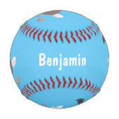 ドーおもしろいドバードマンガイラストレーション 野球ボール (裏面)