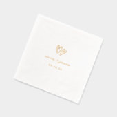 ドーお洒落ルハート結婚ズ 箔ナプキン (左)