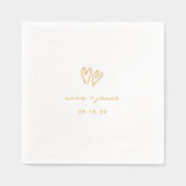 ドーお洒落ルハート結婚ズ 箔ナプキン (正面)