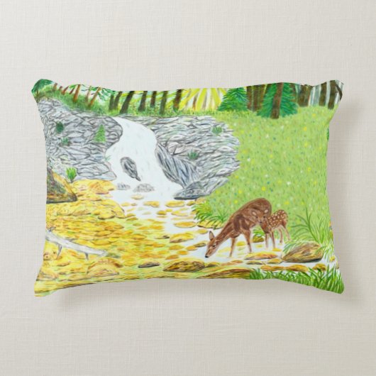 ドーと子鹿 アクセントクッション (正面)