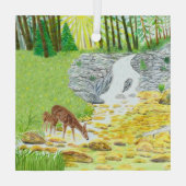 ドーと子鹿 ガラスオーナメント (裏面)