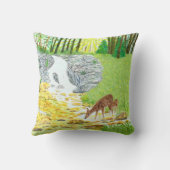 ドーと子鹿 クッション (裏面)