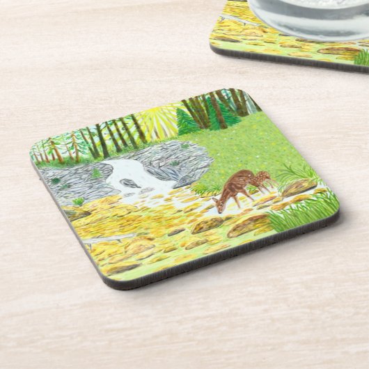 ドーと子鹿 コースター (左側)