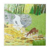 ドーと子鹿 タイル (正面)