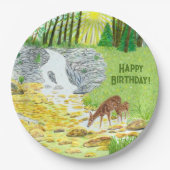 ドーと子鹿 ペーパープレート (正面)