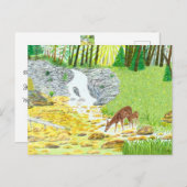 ドーと子鹿 ポストカード (正面/裏面)