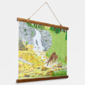 ドーと子鹿 吊り下げ型タペストリー (傾斜あり)
