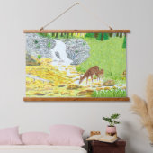 ドーと子鹿 吊り下げ型タペストリー (寝室)