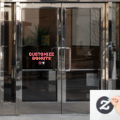 ドーカスタマイズノットショップスプリンクルドーとコーヒー ウィンドウサイン (オフィスドア)