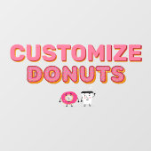 ドーカスタマイズノットショップスプリンクルドーとコーヒー ウィンドウサイン (シート)