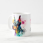 ドーカラフルバーマンピンチャードッグペットコーヒーマグ、カップ コーヒーマグカップ (正面左)