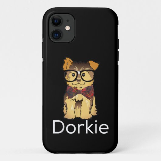 ドーキーおもしろいヨークシャーテリアドッグ Case-Mate iPhoneケース (裏面)