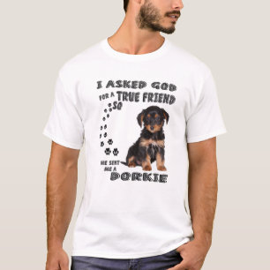 ドーキー引用文マムドキシーヨークシャーテリアパパカウトドキシーヨア Tシャツ
