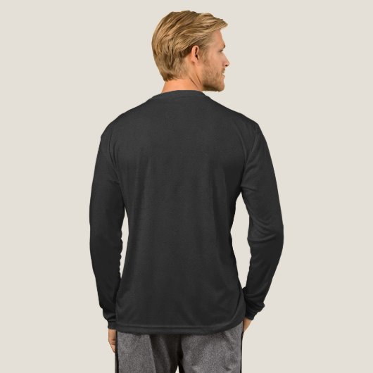 ドークールバーマンバイクもしくは自転車に乗る人ドッグ長袖Tシャツ トライブレンドＴシャツ (背面全体)