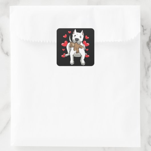 ドーゴアルゼンチン犬のオーナーギフトアイディア スクエアシール (バッグ)