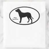 ドーゴアルゼンチーノシルエット 楕円形シール (バッグ)