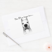 ドーゴアルゼンチーノハッピーエンド顔 長方形シール (封筒)