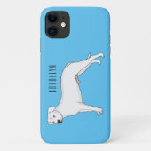 ドーゴ・アルゼンチーノ犬の漫画イラストレーション Case-Mate iPhoneケース (裏面)