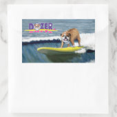 ドーザーが勝利の波を打ち上げる！ 長方形シール (バッグ)