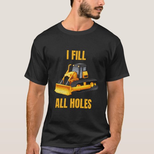 ドーザー機掘削機オペレーターギフト Tシャツ (正面)