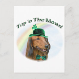 ドーシュント・トップ・オブ・モーン; Dachshund St. Patrick ポストカード