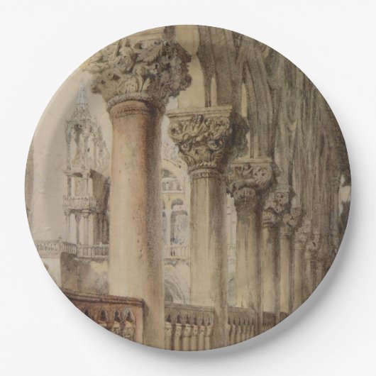 ドージの宮殿（ジョン・ラスキン） ペーパープレート (正面)