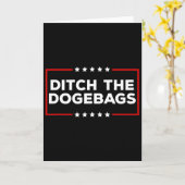 ドージェ反対のトランプをやめろ カード (黄色い花)