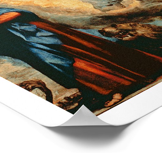 ドージグリマーニは信仰の前にひざまずいた ポスター (角)