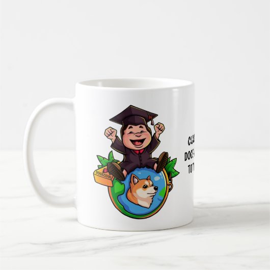ドージコインパーソナライズされた卒業 コーヒーマグカップ (左)