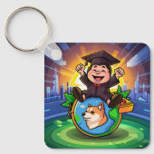 ドージコイン卒業 キーホルダー (正面)