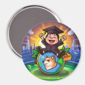 ドージコイン卒業 マグネット (正面/裏面)