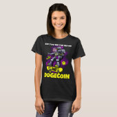 ドージコイン 月へ Funny HODL 暗号通貨 犬 Tシャツ (正面フル)