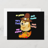 ドージメモ  子供たち感謝祭柴犬ドージメモ. インビテーションポストカード (正面/裏面)