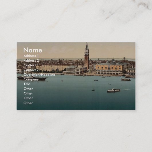 ドージュパレスヴェネツィアイタリアフォトクロムヴィンテージ 名刺 (正面)